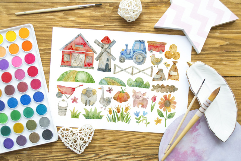 watercolor-farm-clipart