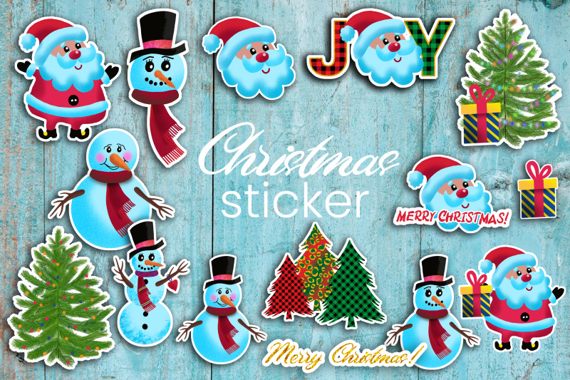 christmas-stickers-printable-bundle