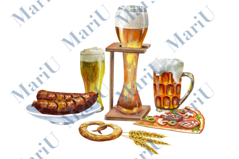 beer-and-snacks-watercolor-beer-designs