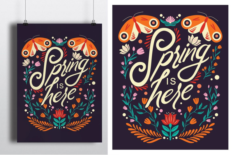 spring-is-here-poster-design