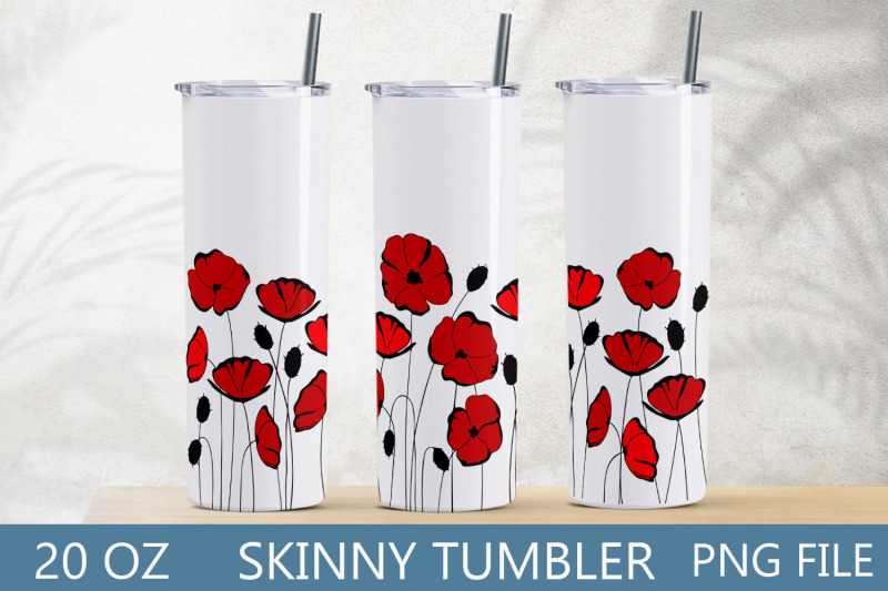 red-poppy-flowers-20-oz-tumbler-sublimation-floral-wrap-png