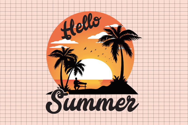 hello-summer-sun-and-watermelon-png