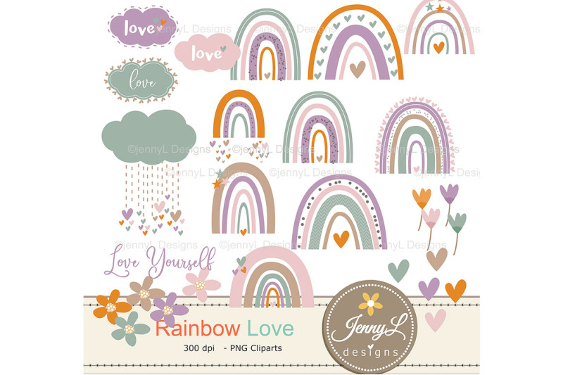 rainbow-love-seamless-digital-papers-and-clipart