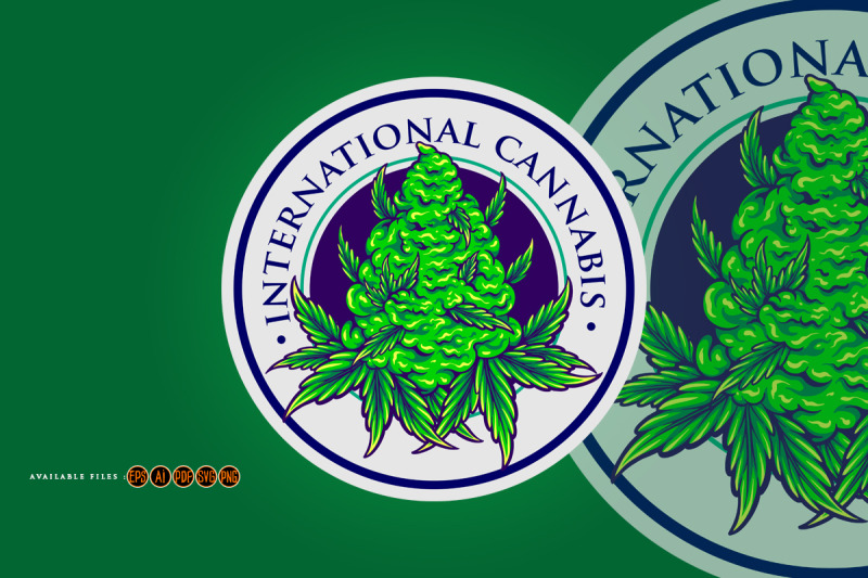 international-cannabis-plant-vintage-logo-badge-illustrations