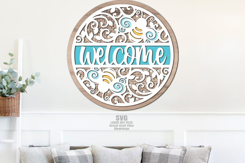 rattan-bee-welcome-sign-svg-laser-cut-files-summer-round-glowforge