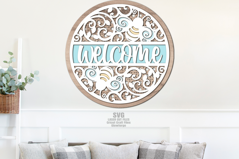 rattan-bee-welcome-sign-svg-laser-cut-files-summer-round-glowforge