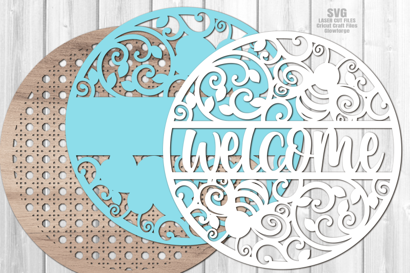 rattan-bee-welcome-sign-svg-laser-cut-files-summer-round-glowforge