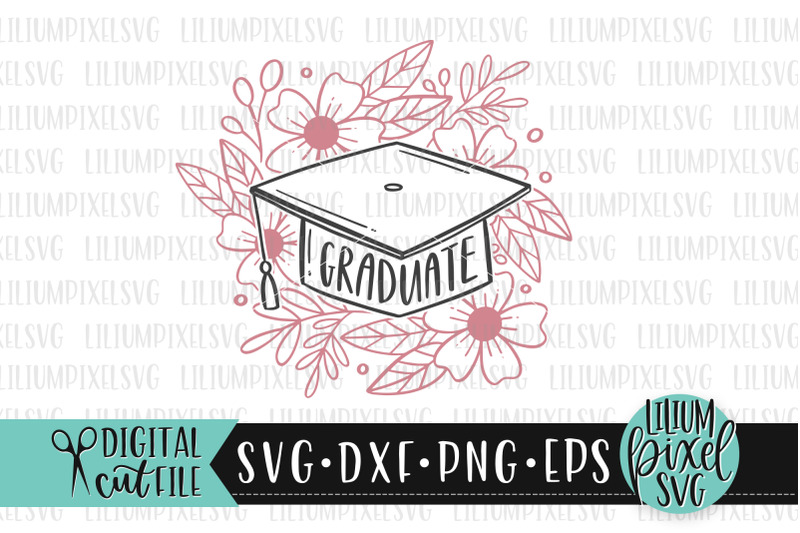 graduate-cap-floral-background-graduation-svg