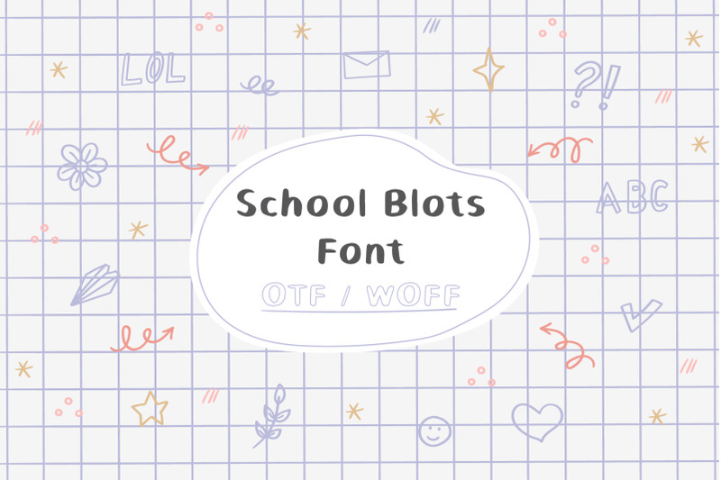 school-blots-cool-font
