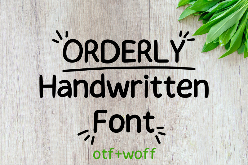 orderly-handwritten-font