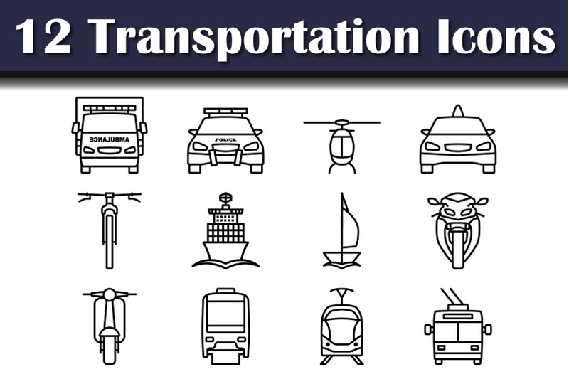 transportation-icon-set