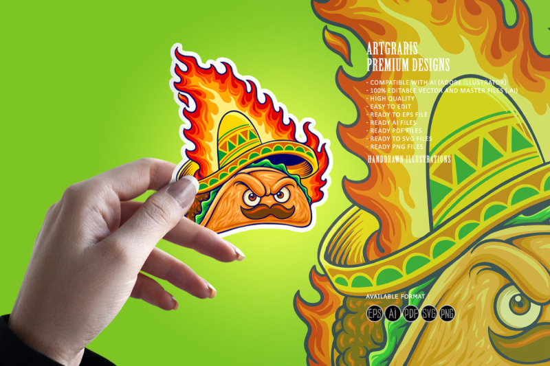 cute-and-spicy-food-mexican-tacos-illustrations