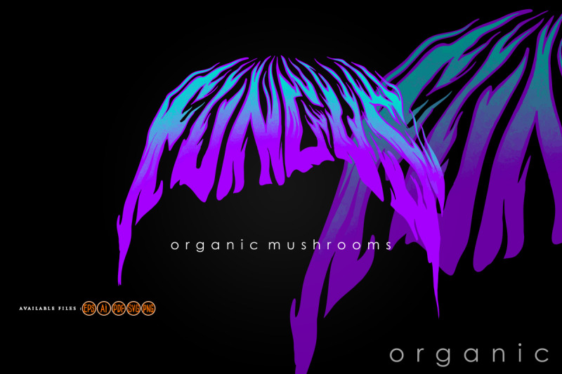 fungus-word-lettering-typography-psychedelic-illustrations