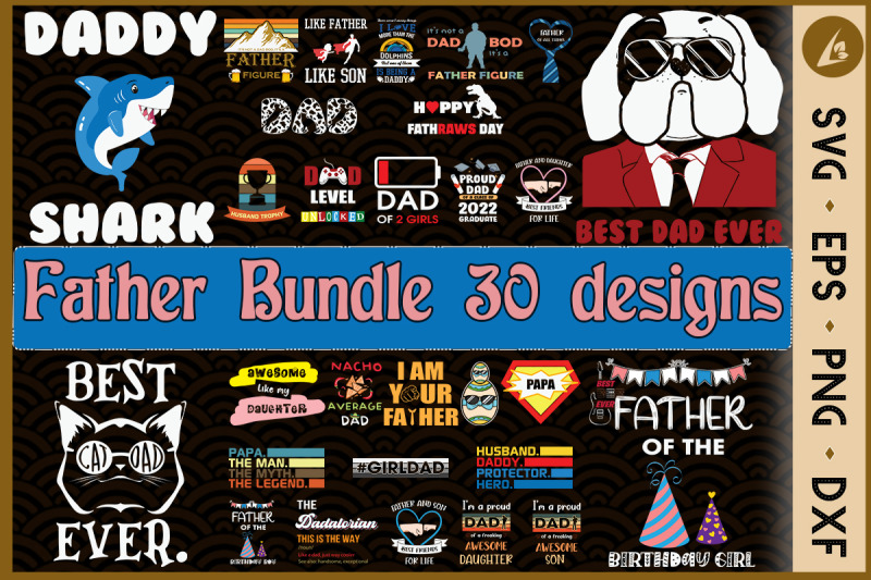 father-bundle-svg-30-designs