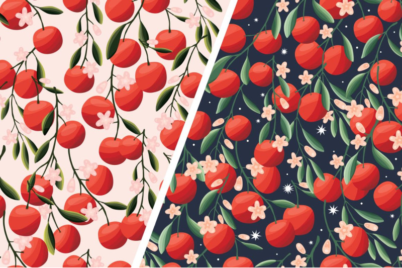 fruit-patterns-vector