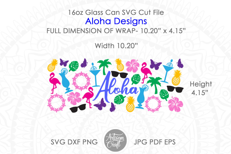 coffee-glass-can-wrap-svg-aloha-svg-16oz-can-glass-svg-flamingo