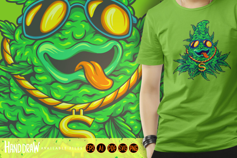 funky-cannabis-weed-leaf-plant-with-sunglasses-mascot-illustrations