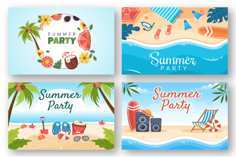 18-summer-party-cartoon-illustration