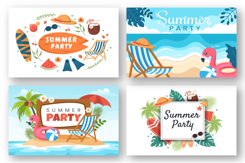 18-summer-party-cartoon-illustration