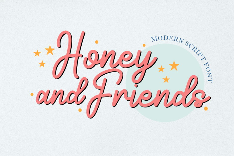 honey-and-friends-modern-script-font