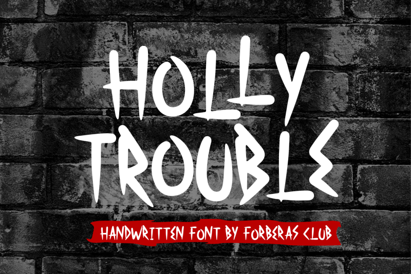 holy-trouble-handwritten-font