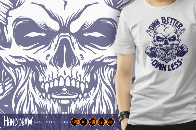 angry-hard-worker-skull-head-illustrations