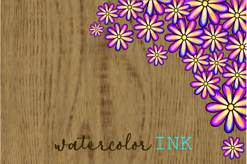 watercolor-doodle-daisy-flower-borders