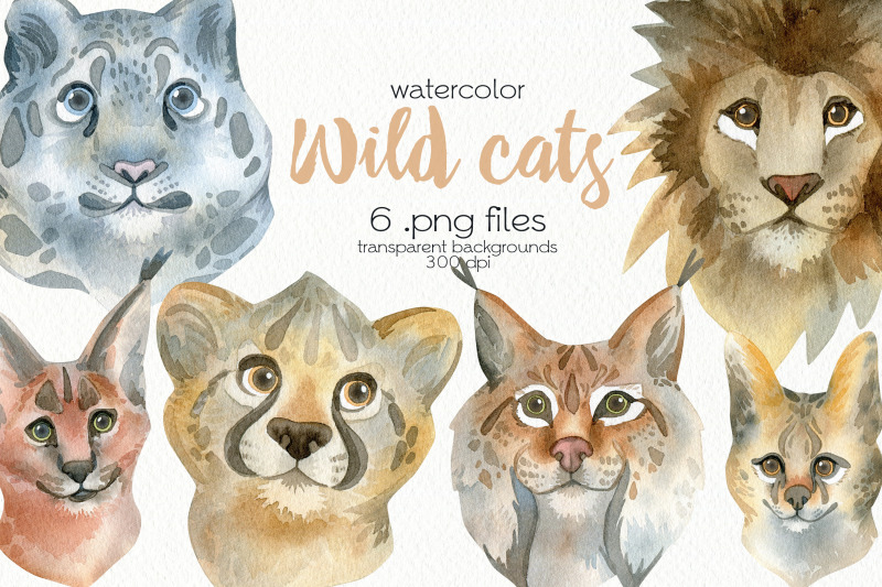 watercolor-wild-cats-clipart