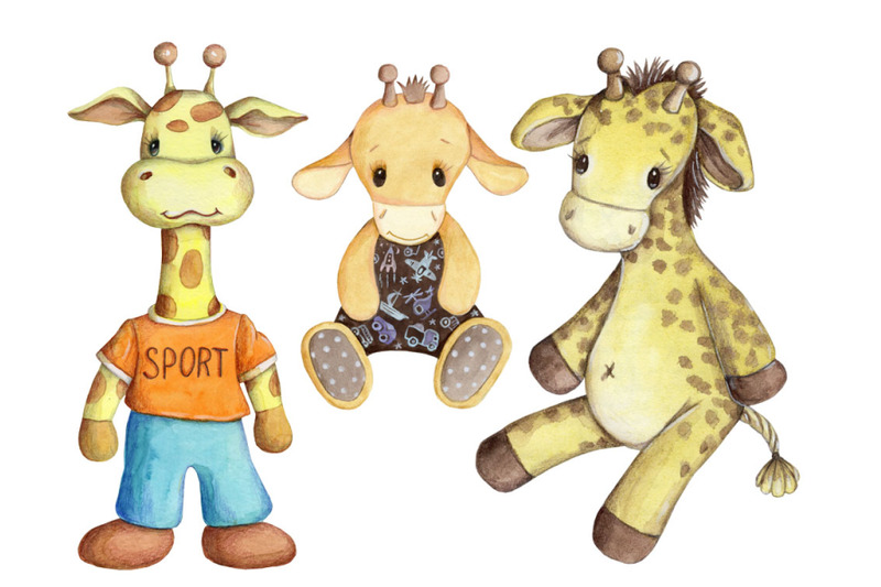 three-cute-cartoon-toy-jiraffes