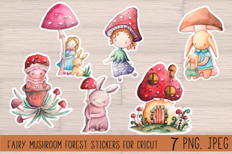 fairy-mushroom-forest-stickers-for-cricut