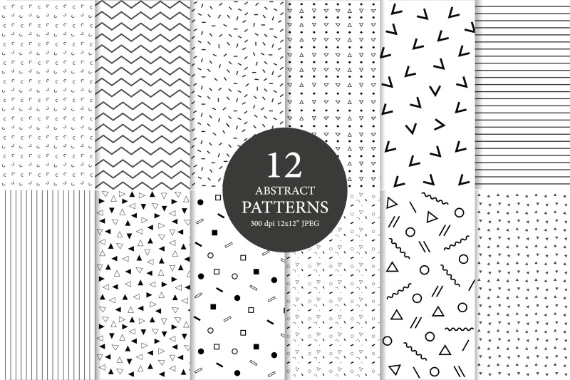 seamless-patterns-abstract-geometric-shapes-black-amp-white-textures