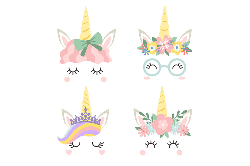 unicorn-face-with-flowers-wreath-girly-masks