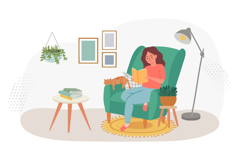 woman-reading-book-at-home-sit-in-chair