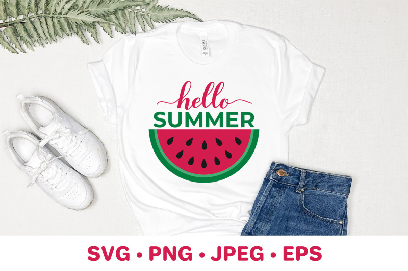 hello-summer-watermelon-svg-round-door-sign