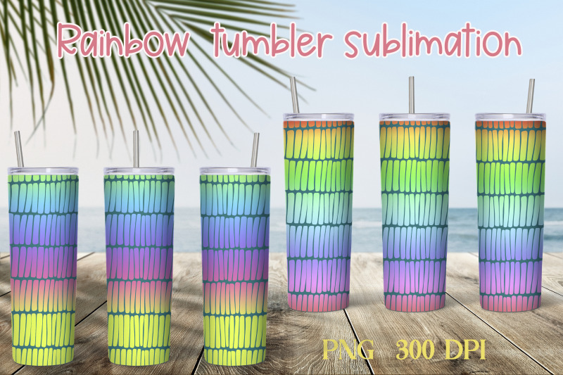 rainbow-tumbler-design-summer-tumbler-sublimation