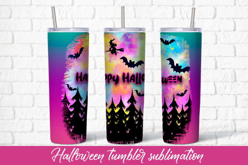 halloween-tumbler-sublimation-flying-witch-wrap-20-oz