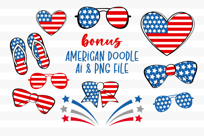 all-american-girl-a-handwritten-font-duo-with-clipart