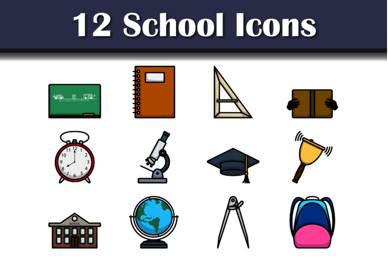 school-icon-set