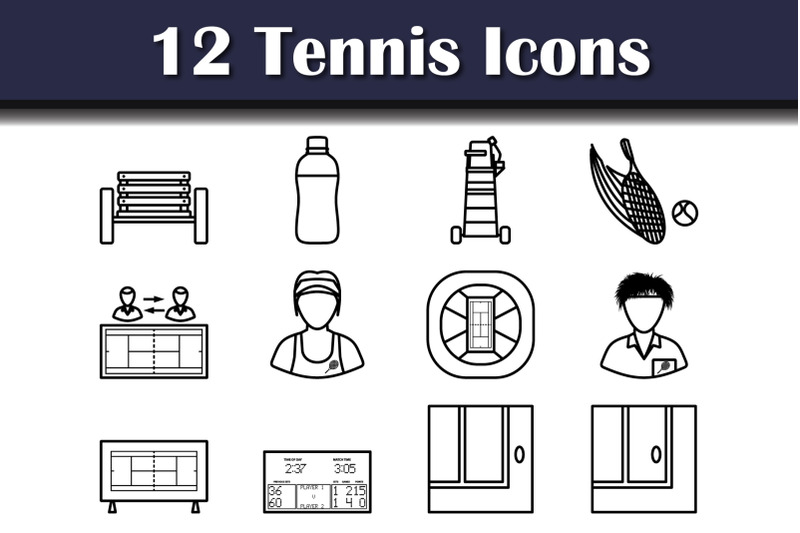 tennis-icon-set