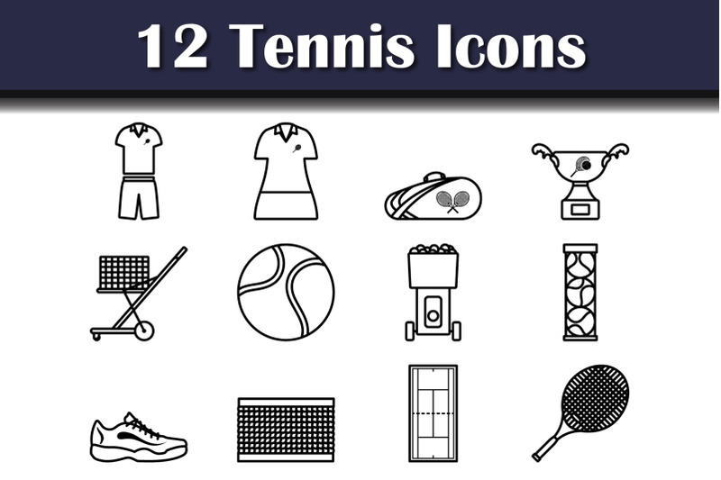 tennis-icon-set