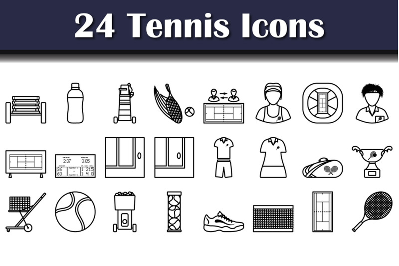 tennis-icon-set