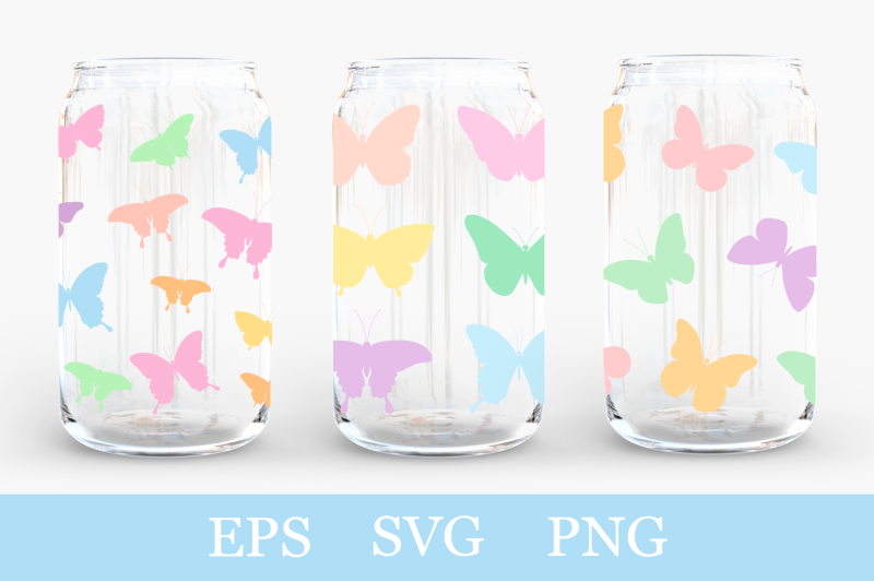 butterfly-can-glass-wrap-sublimation-can-glass-svg-16-oz