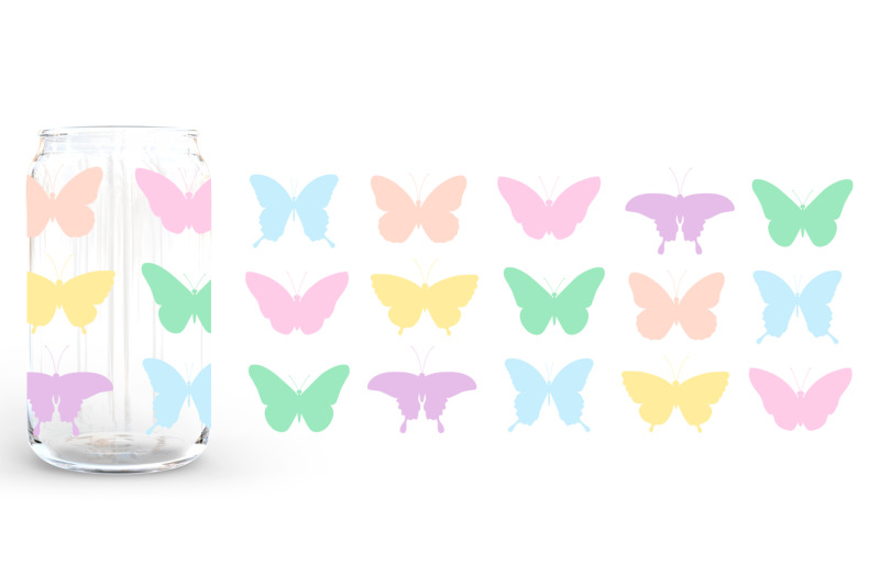 butterfly-can-glass-wrap-sublimation-can-glass-svg-16-oz