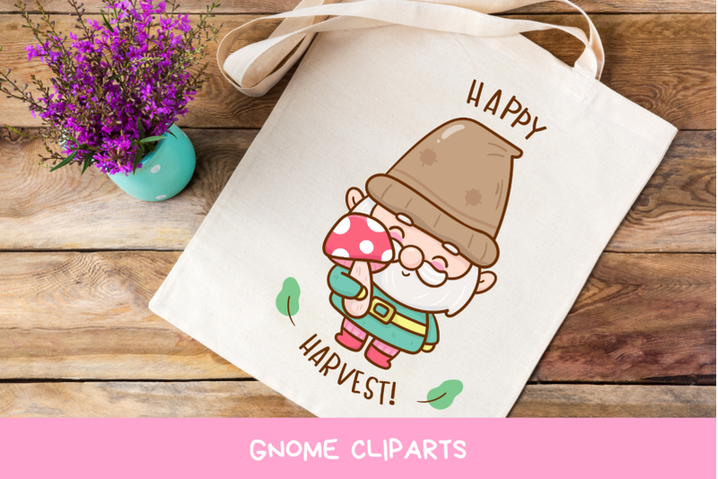 cute-gnome-garden-spring-season-kawaii-clipart