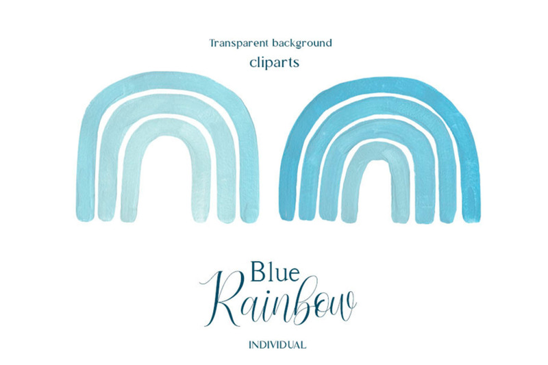 blue-rainbows-clipart