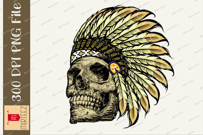 american-skull-native-indian-eagle-chief