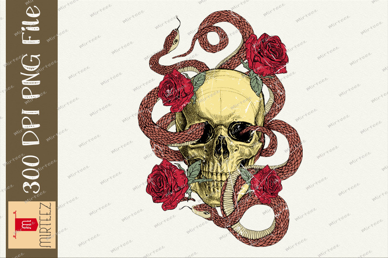 vintage-skull-snake-rose-sublimation