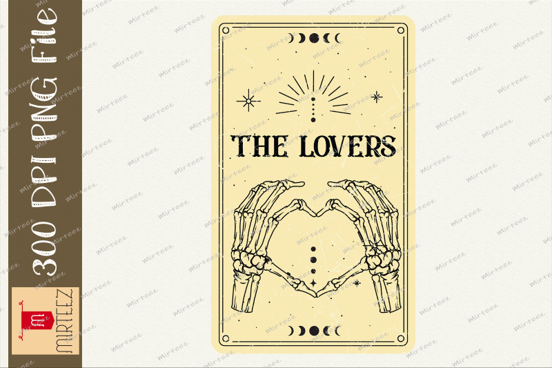 the-lovers-vintage-tarot-card-skull-png