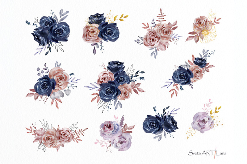 dark-blue-roses-bouquets-clipart