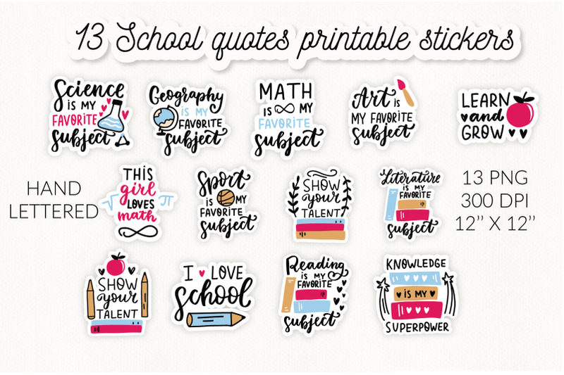 school-subjects-stickers-school-quotes-stickers-set-back-to-school